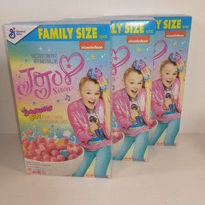 3 Box Jojo Siwa Collectible Girl Gift Fun Nickelodeon Pop Singer Cereal Lot NEW
